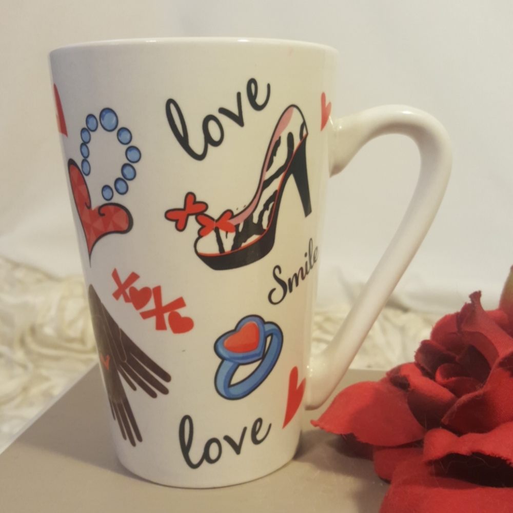 Girl Mug/ Cup Heels Jewelry Fun.